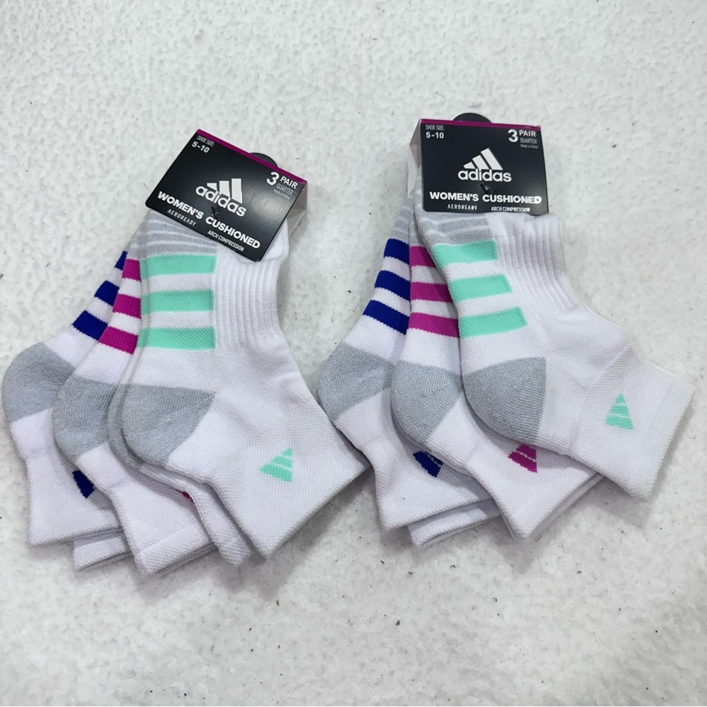 Women’s White Adidas Socks
